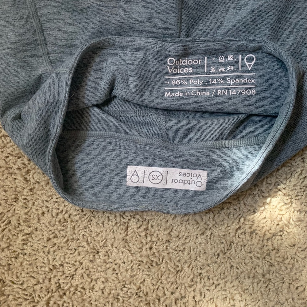 gray outdoor voices leggings